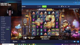 mining rush - GibbyGambless - twitch slots streamer jackpot
