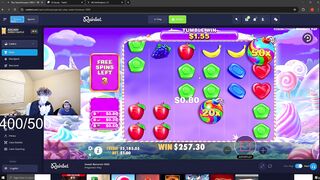 $1300 sweets win - websterfn - twitch streamer testing new slots